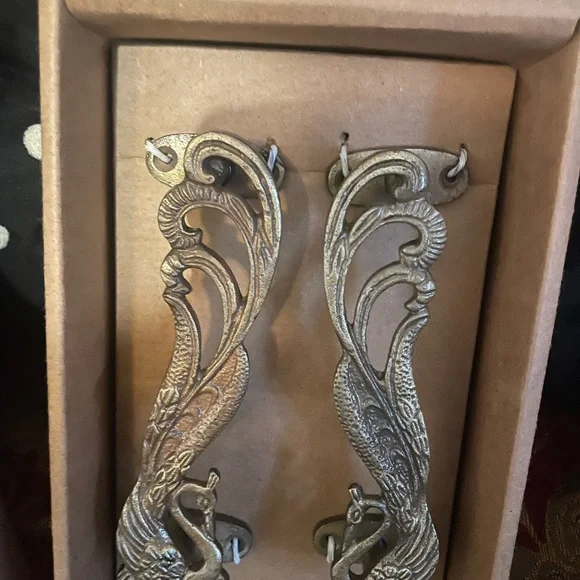 Bronze Decorative Door Handles Set - Picture 2 of 4